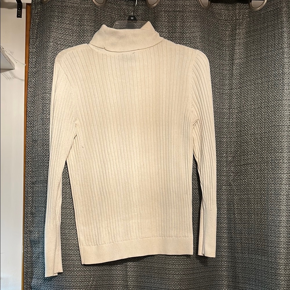 Cream Turtleneck Sweater